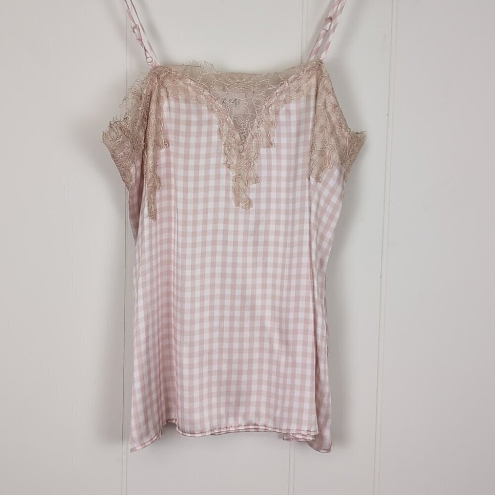 Cami nyc 100% silk Cami tank w lace